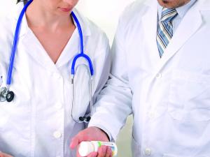 Two white coast, doctor, pharmacist
