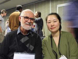 GP Greg Judkins and registrar poetry competition winner Narae Song 