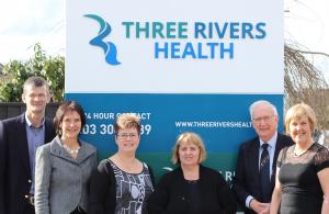 Malcolm Wootton, GP, Sherry Wootton, Penny Holdaway, GP, Nicky Webb, practice manager, John Guthrie, GP, Margaret Guthrie
