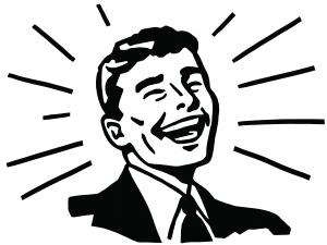 Laughing man cartoon