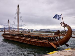 reconstructed ancient Athenian trireme Olympias [photo: George E. Koronaios] 