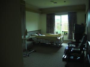 Person in hospital bed