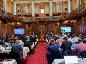 Grant Robertson announcing economic package