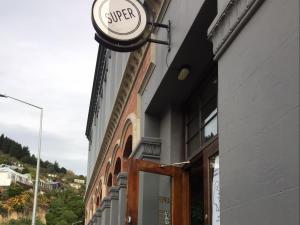 Chai latte outside Super Restaurant in Lyttelton 