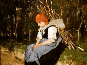 Woman Carrying Faggots (1873) by Hungarian painter Mihály  Munkácsy [Photo: Yelkrokoyade]