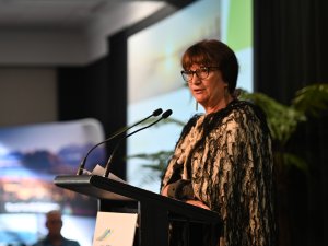 Fiona Bolden, chair of the New Zealand Rural General Practice Network, gives the conference opening address