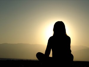 woman and sun
