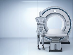 Robot Scanner CR Phonlama iPhoto on iStock-1000406240
