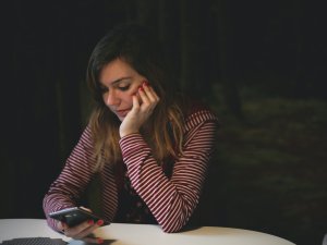woman on phone