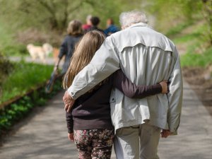 Old man and girl