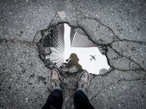 Feet on footpath reflection Credit Marc-Olivier Jodoin on Unsplash