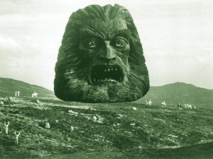 floating green head