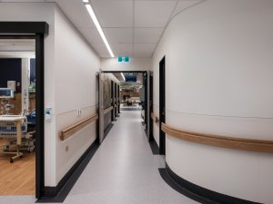 hospital corridor at Auckland city hospital