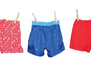 Shorts on clothesline iStock