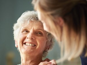 Elderly Woman and Carer