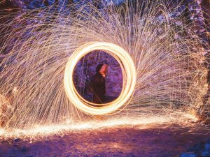 Lights with circle CR Joshua Fuller on Unsplash