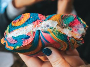 Rainbow bagel CR Caitlyn Wilson on Unsplash