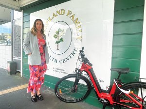 Tamah Clapham and her E bike