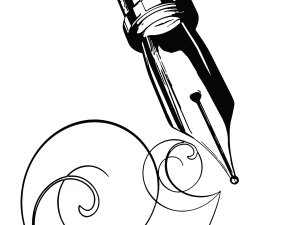 Fountain pen writing CR radist777 on iStock