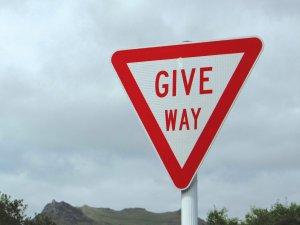 Give way sign