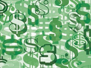Green dollar signs