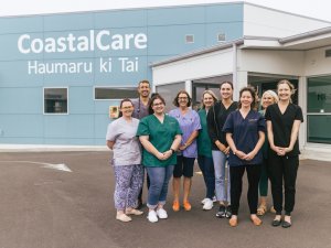 Magda du Plessis (receptionist), Nick Loveridge-Easther (GP and co-director), Michaela Martin (health care assistant), Jennifer Sandford (practice nurse), Rachael Hughson-How (receptionist), Alice Stevenson (practice nurse), Rebecca Laidlaw (nurse practitioner intern), Michelle Watt (receptionist), Carolyn Reardon (GP)