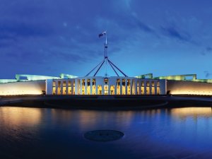 Parliament House Canberra Dusk Panorama 
