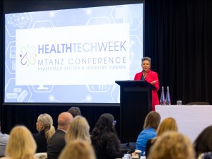 Pharmac chair Paula Bennett at 2024 MTANZ Conference  [Image: Cactus Photography]