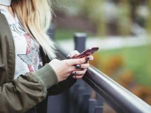 Woman texting