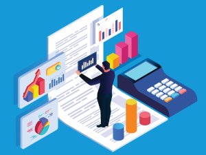 Accounting figures data illustration CR sesame on iStock