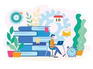 Illustration books working CR AlisaRut on iStock