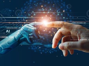 Robot hand AI CR 123RF