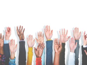 Row of hands up CR Rawpixel on iStock 