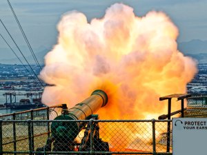 Canon firing