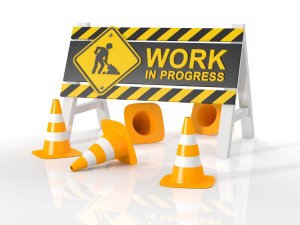 Work in Progress sign