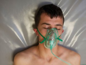 Boy in hospital