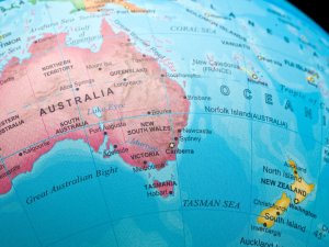 Australia and New Zealand map