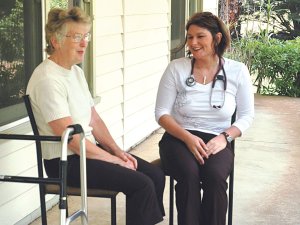 Elderly care nurse doctor old woman female RM