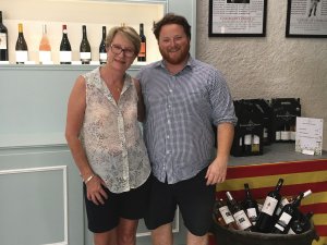 Pippa MacKay with William the winemaker