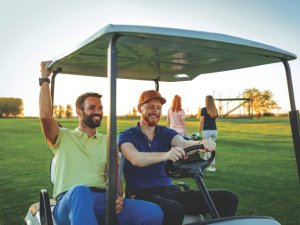 Golf, men, fun