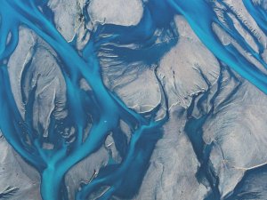 Braided rivers, twisted, south island, flowing, veins