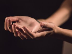 Cupped hands