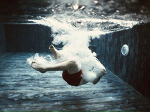 Underwater, swimming