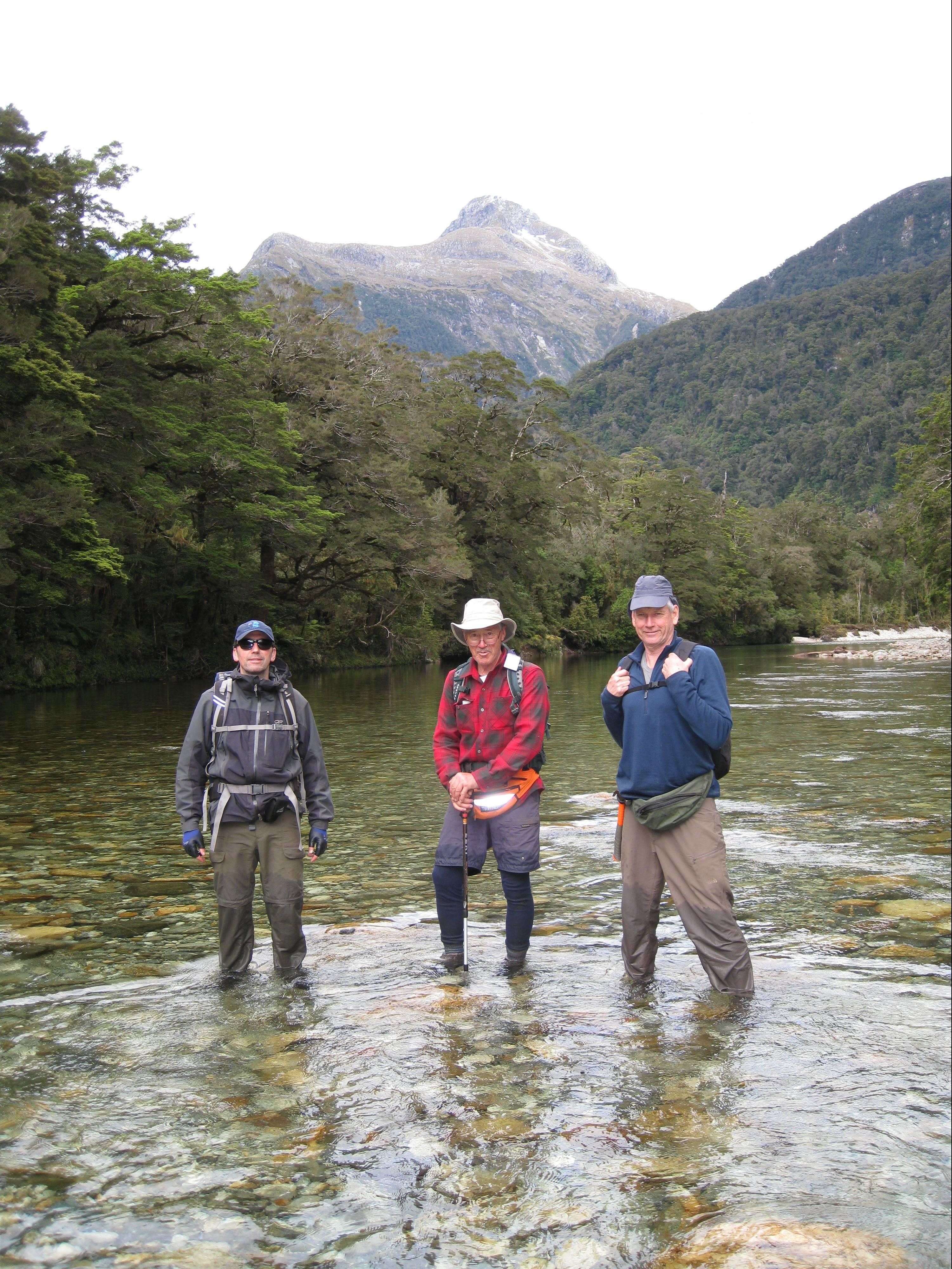 Three men and a valley