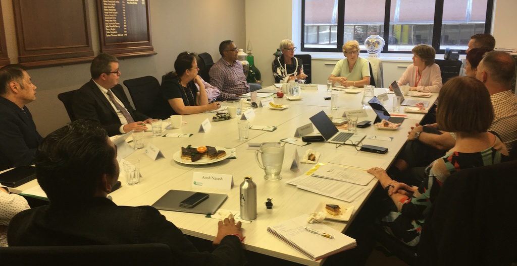 National influence: The Board share their aspirations for a sustainable, multi-professional, integrated and patient focused primary health sector with Heather Simpson, Chair of the Government’s review of the New Zealand Health and Disability System.