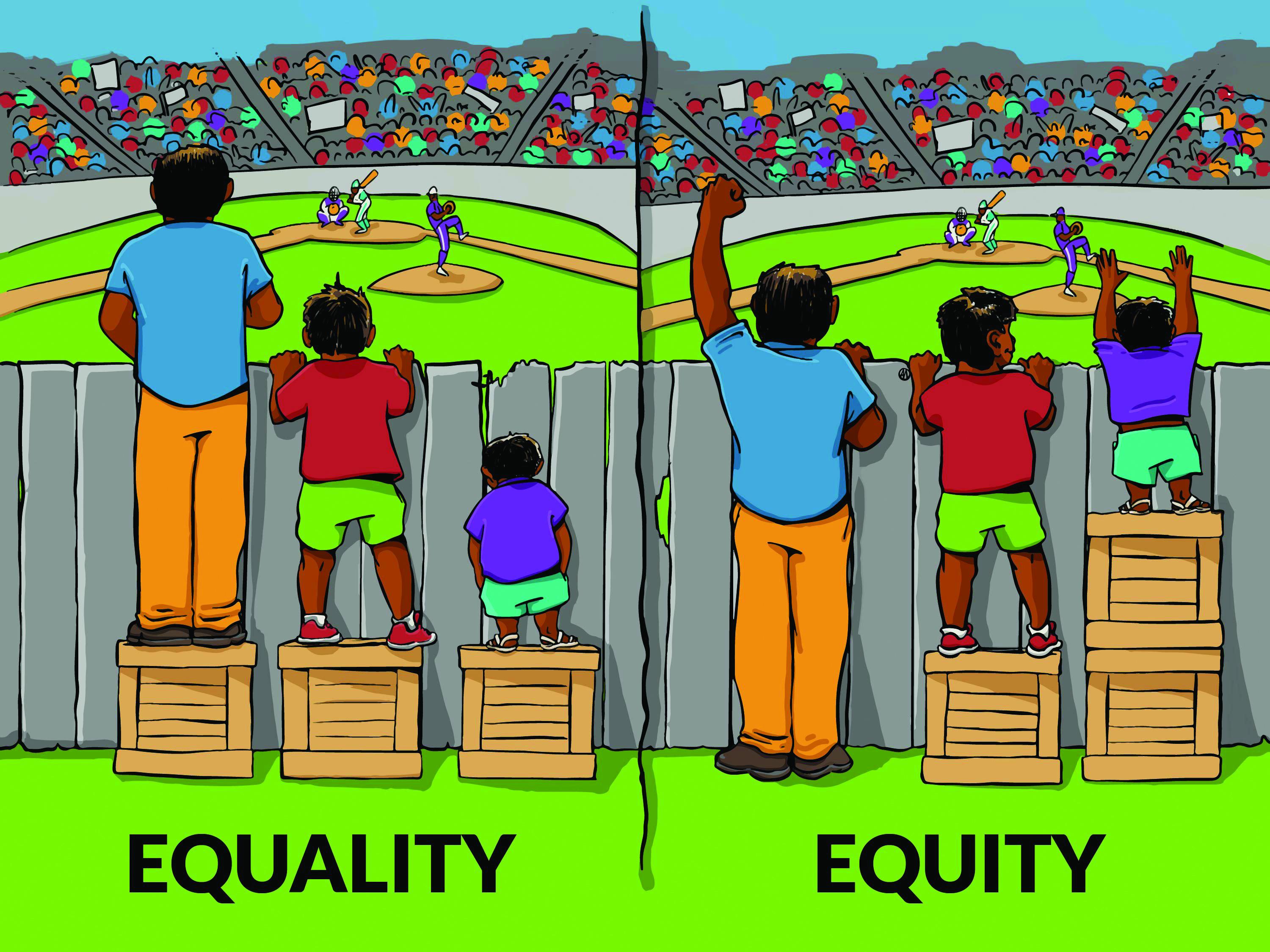 Equality and Equity cartoon