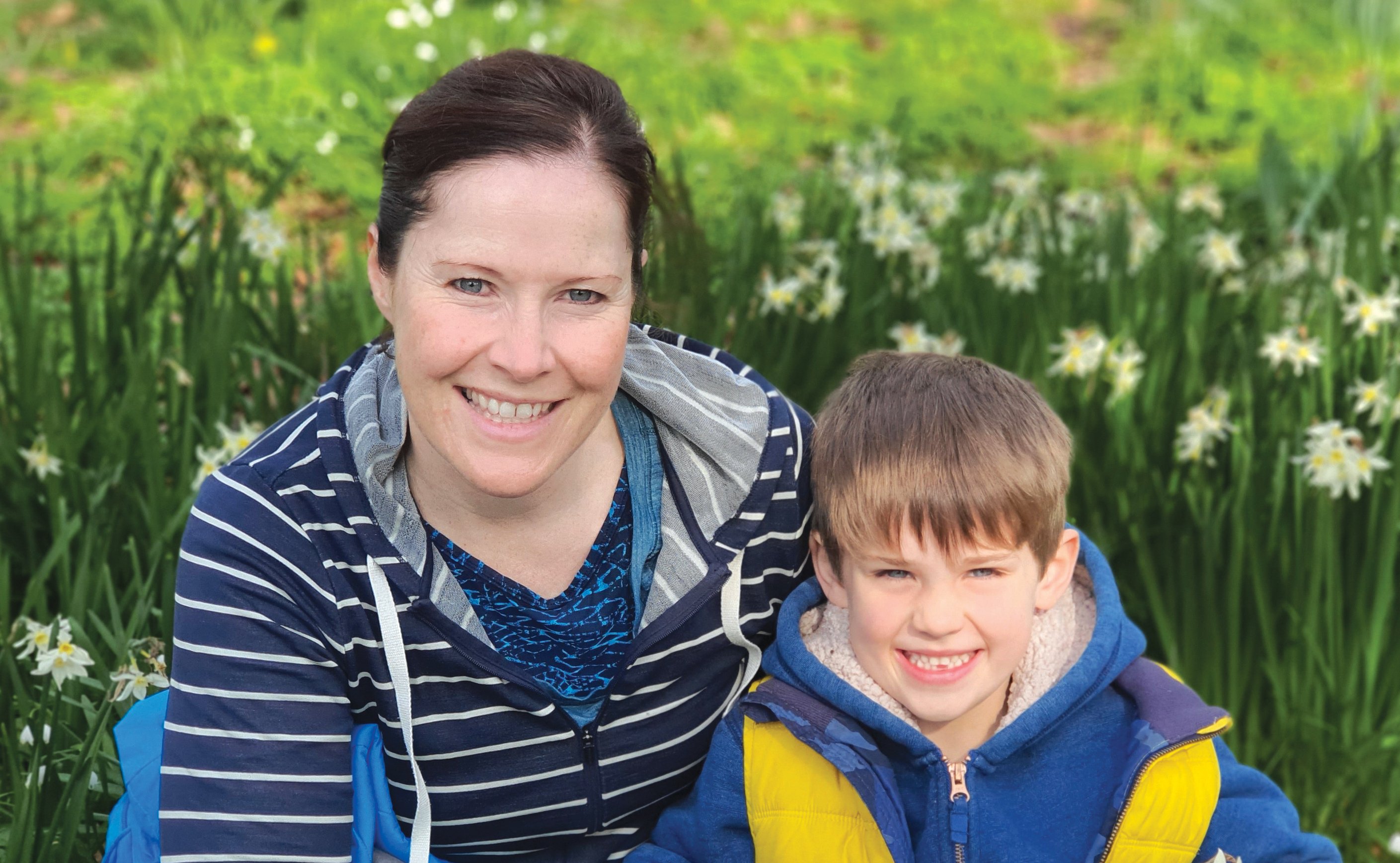 GP and researcher Geraldine Wilson with son