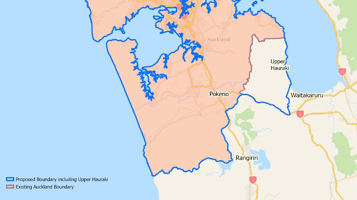 Hauraki Covid boundary map