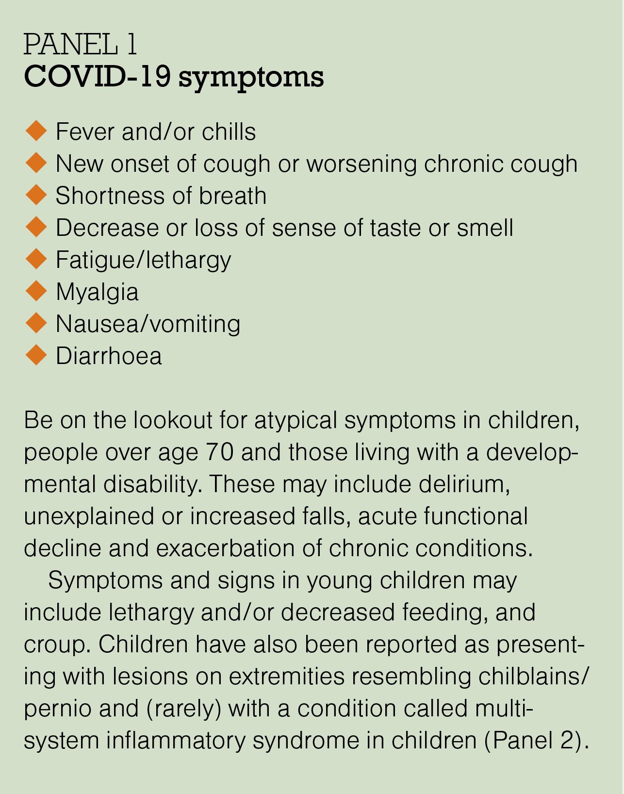 COVID-19 symptoms