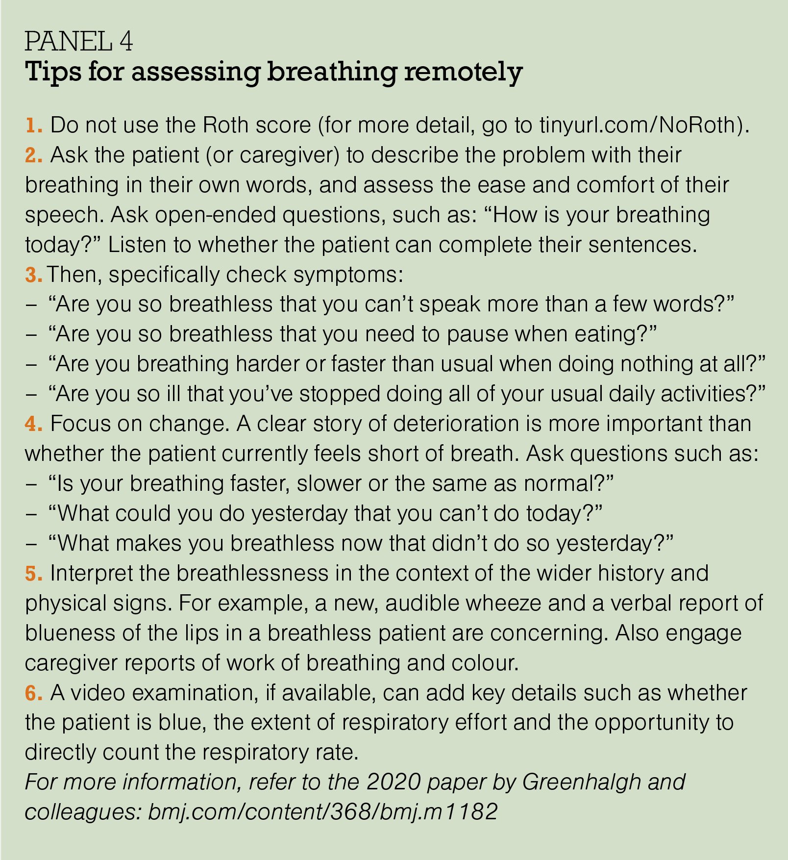 Tips for assessing breathing remotely
